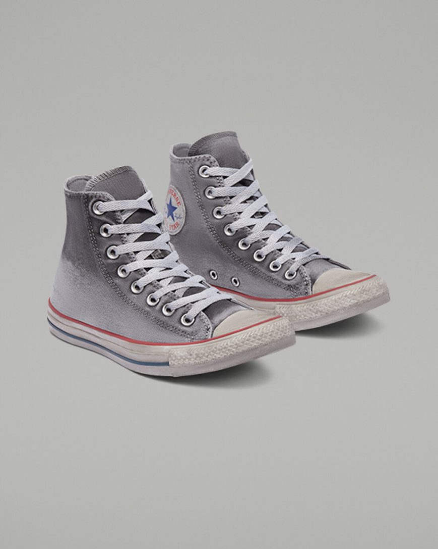 Zapatillas Altas Converse Chuck Taylor All Star Canvas Smoke Mujer Gris Blancas | PE 0248WL